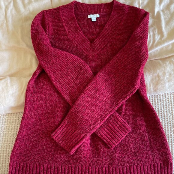 J.Jill Red V-Neck Sweater Size XS - Picture 4 of 15